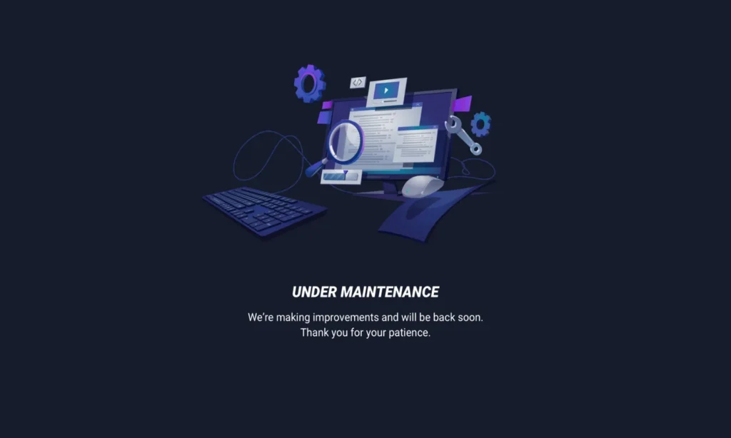 Lovebet homepage screenshot – archived maintenance screen