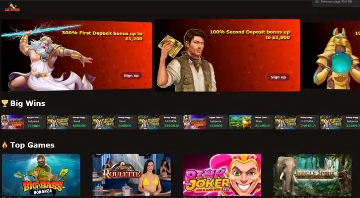 Mr Jones Casino homepage screenshot