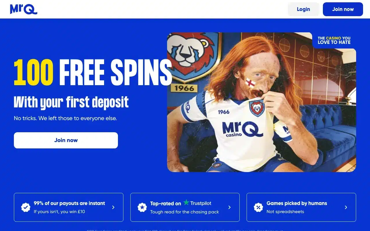 Mr Q homepage screenshot