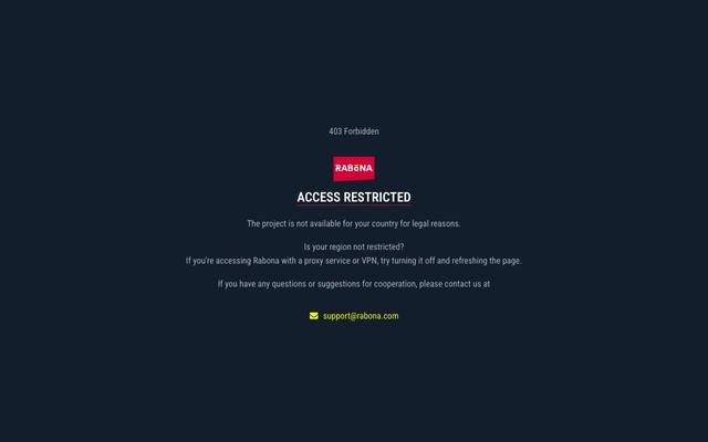 Rabona homepage screenshot