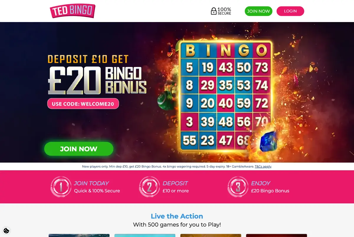 Slots of Dosh homepage screenshot – July 2026 redirect to Ted Bingo