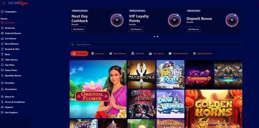 This Is Vegas homepage screenshot