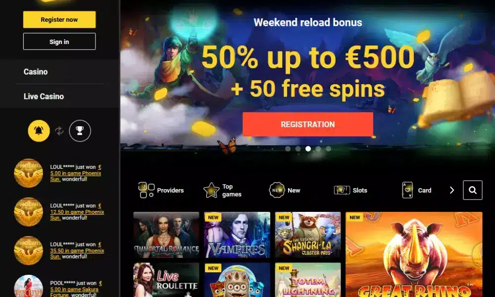 Zet Casino homepage screenshot – July 2026
