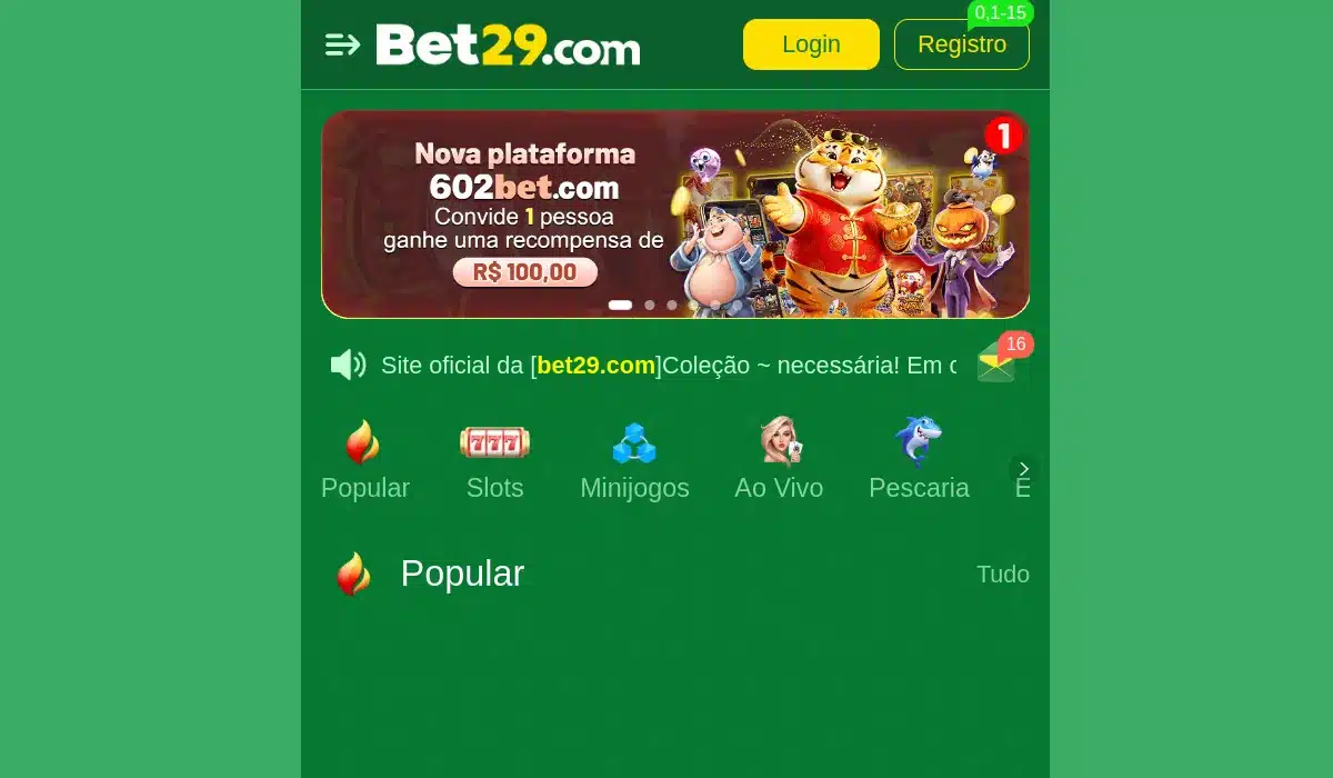 Bet29.com Brazil-facing betting homepage promoting a replacement domain