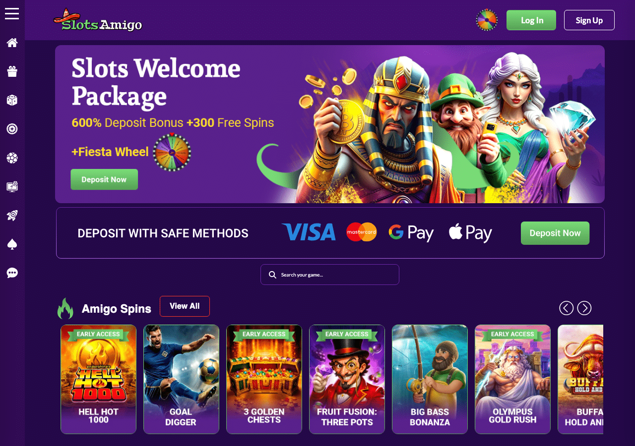 Slots Amigo on 14 September 2026, with its Fiesta Wheel promotion and Amigo Spins selection.