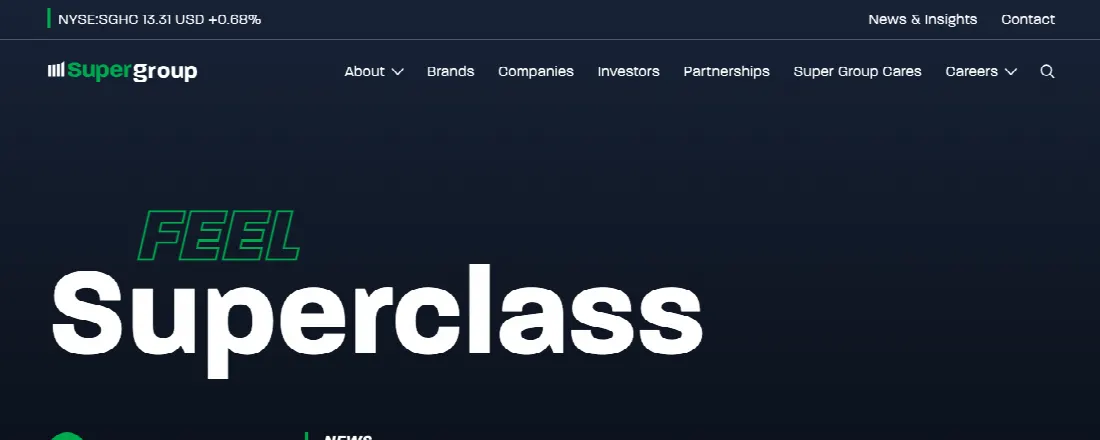 Super Group website